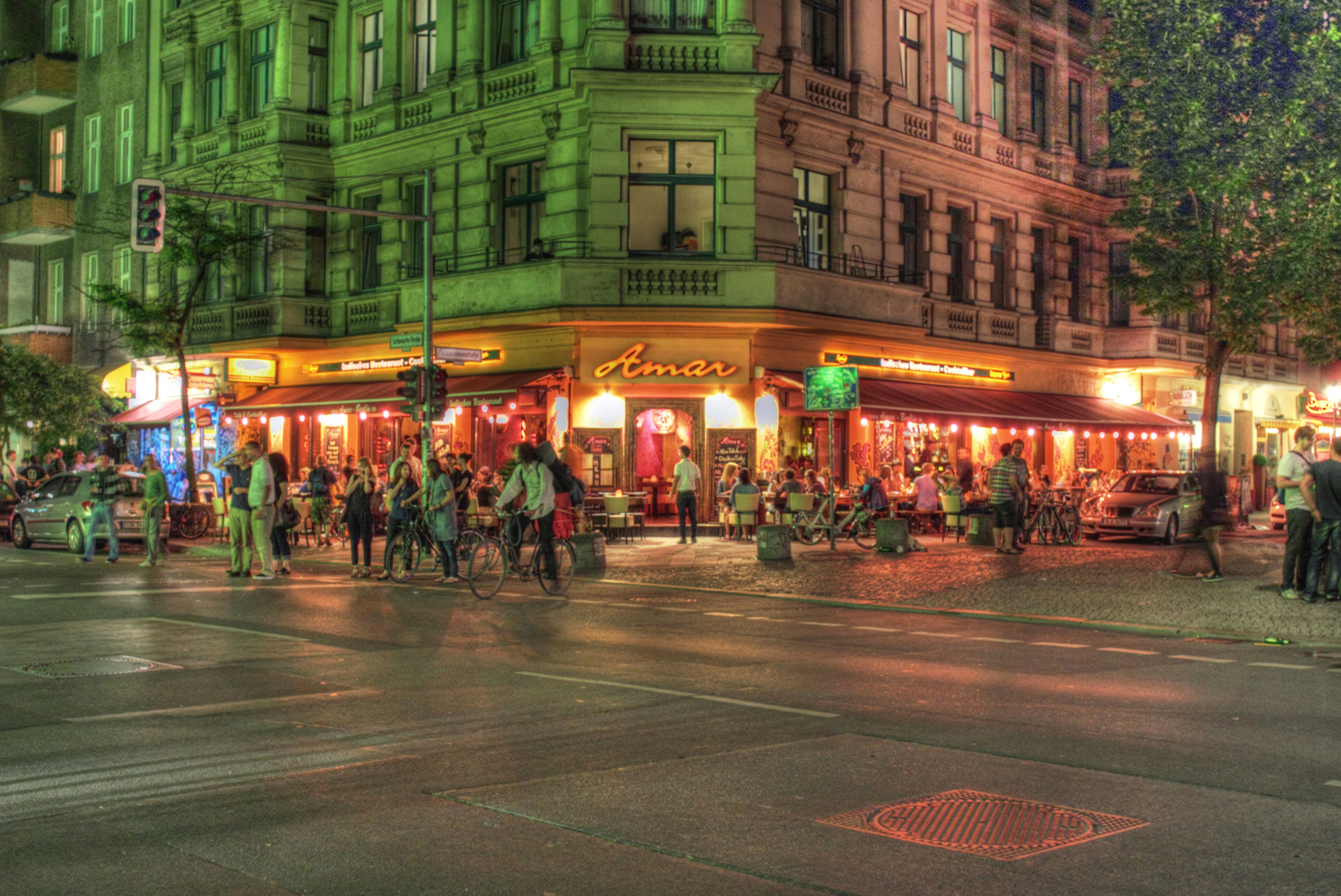 Abendstimmung an Kreutzberger Kietz in Berlin.