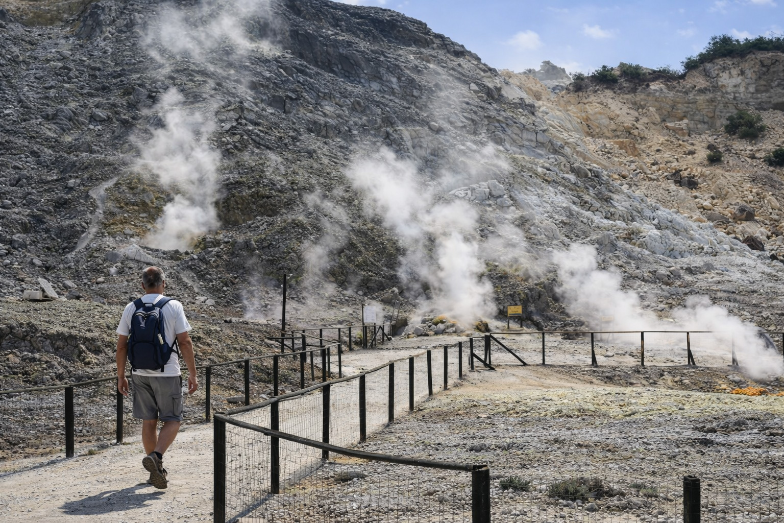 Panoramabild auf das die Vulkanlandschaft Campi Flegrei