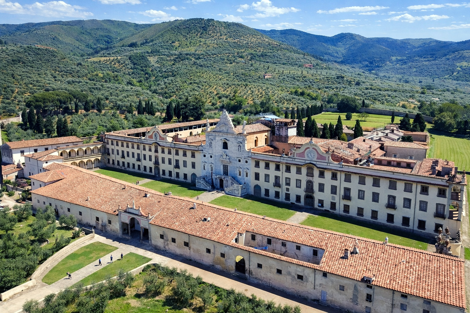 Panoramabild auf Certosa di Calci