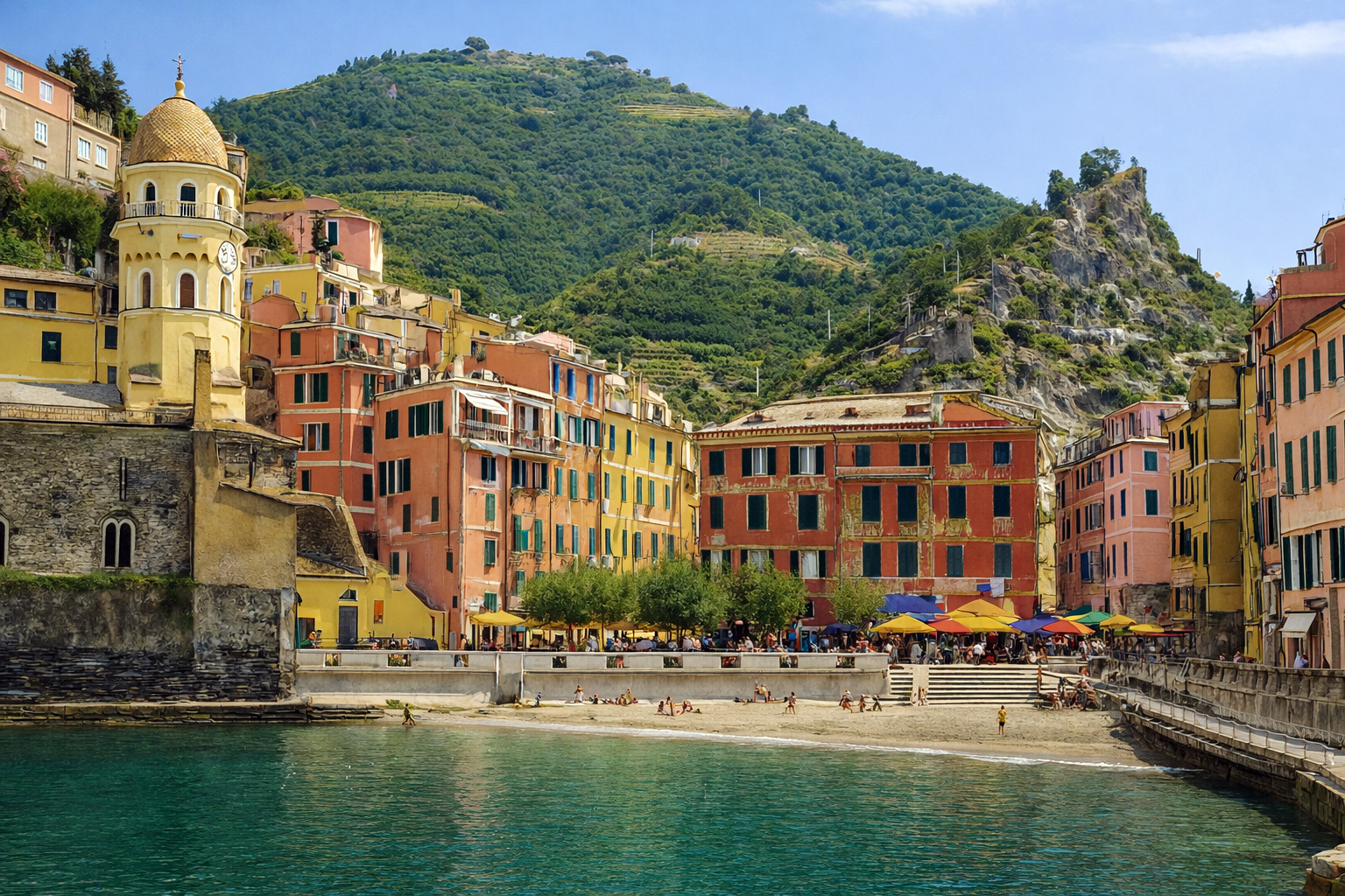 Cinque Terre in der Bucht von Vernazza