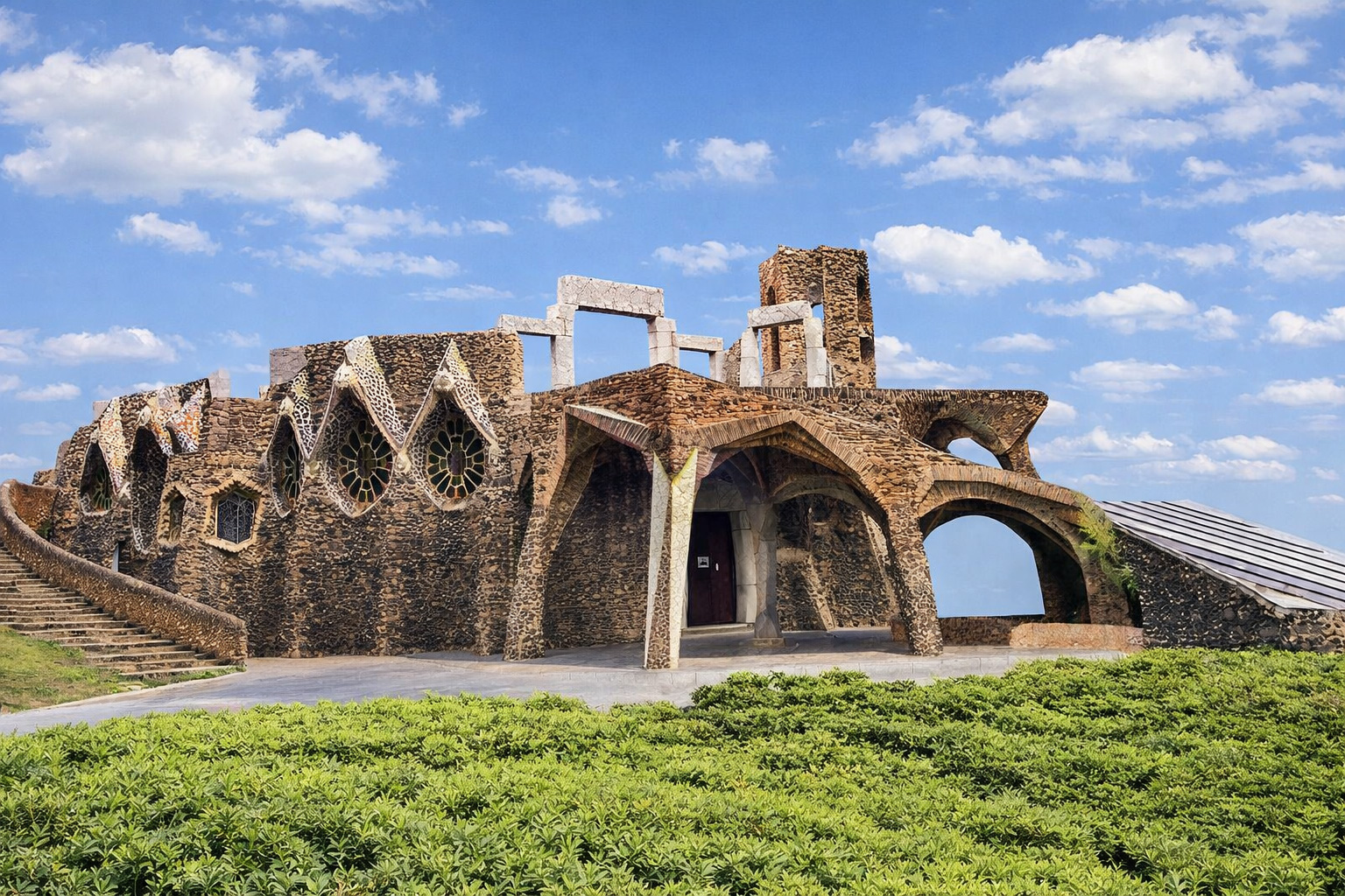 Panorama auf Colònia Güell