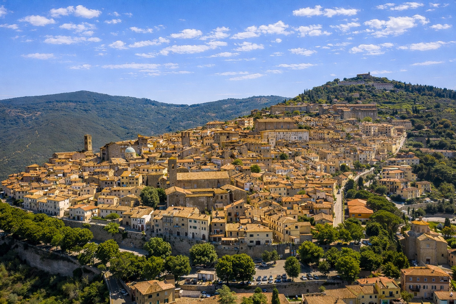 Panoramabild auf Cortona
