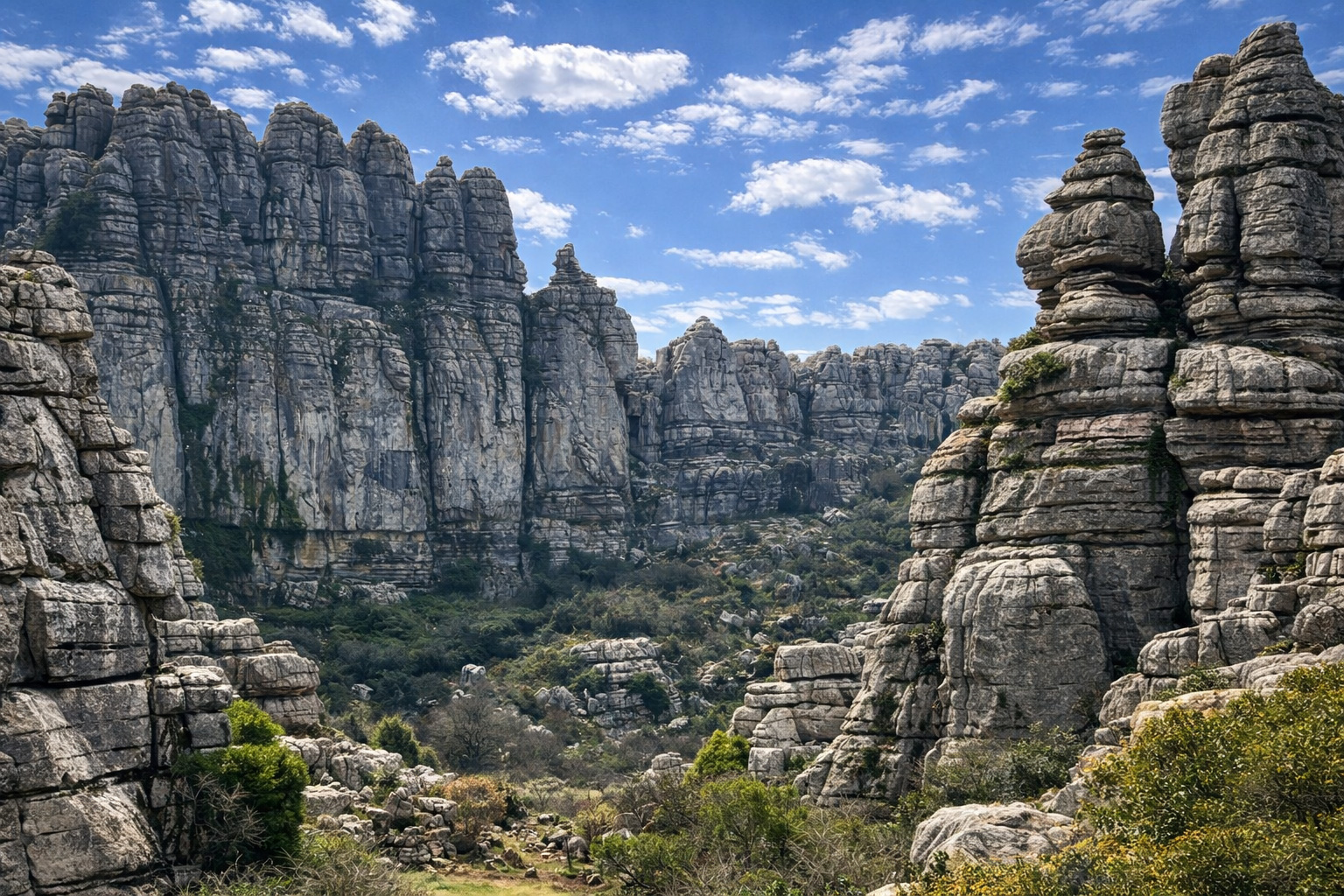 Panorama auf El Torcal de Antequera