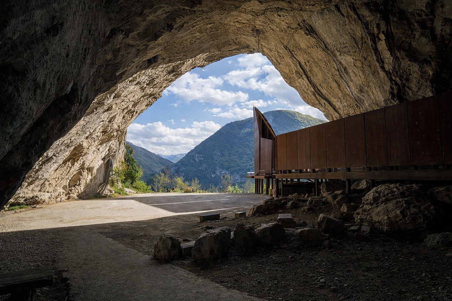 Panorama auf Grotte de Niaux