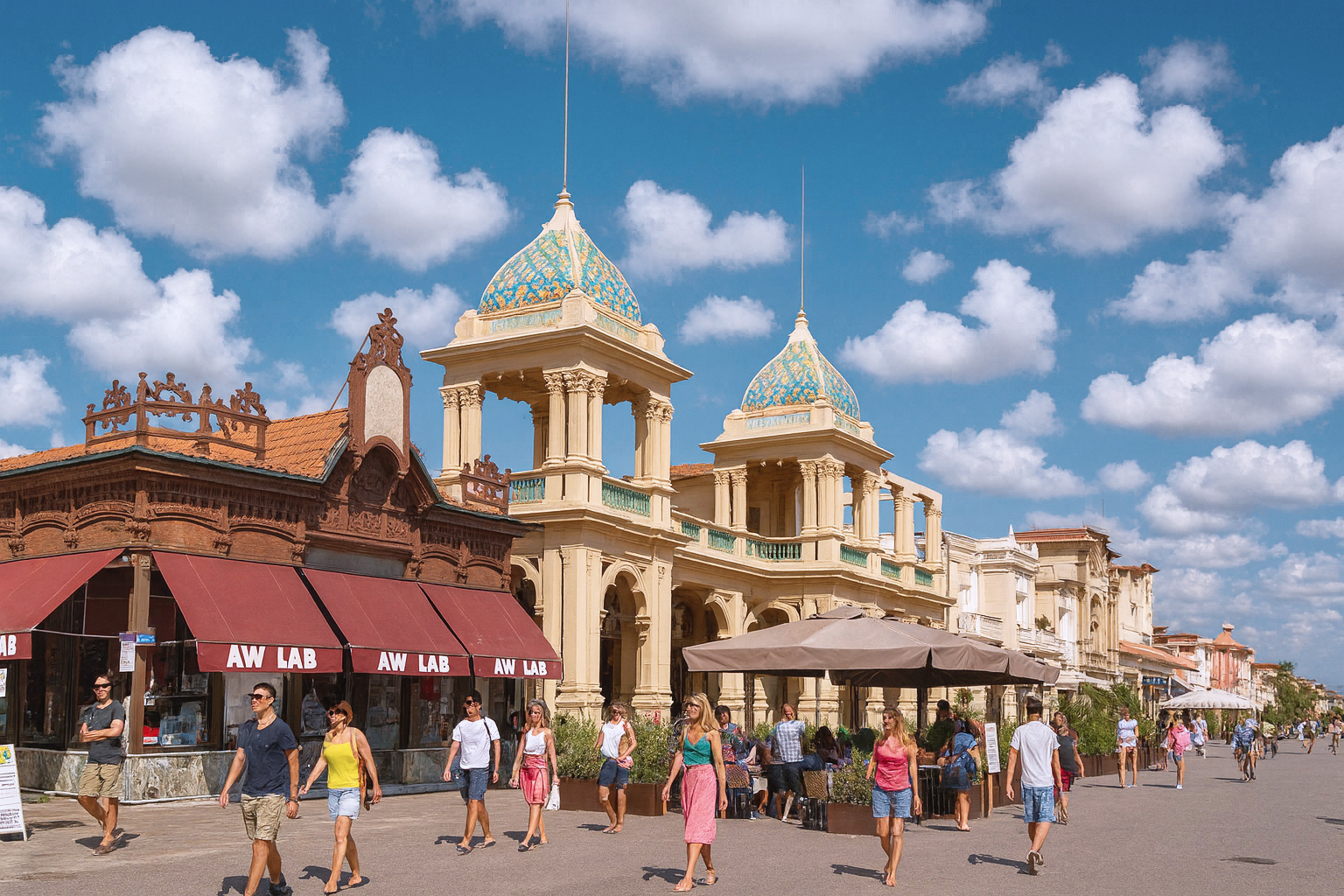 Panoramabild auf La Versilia Beach