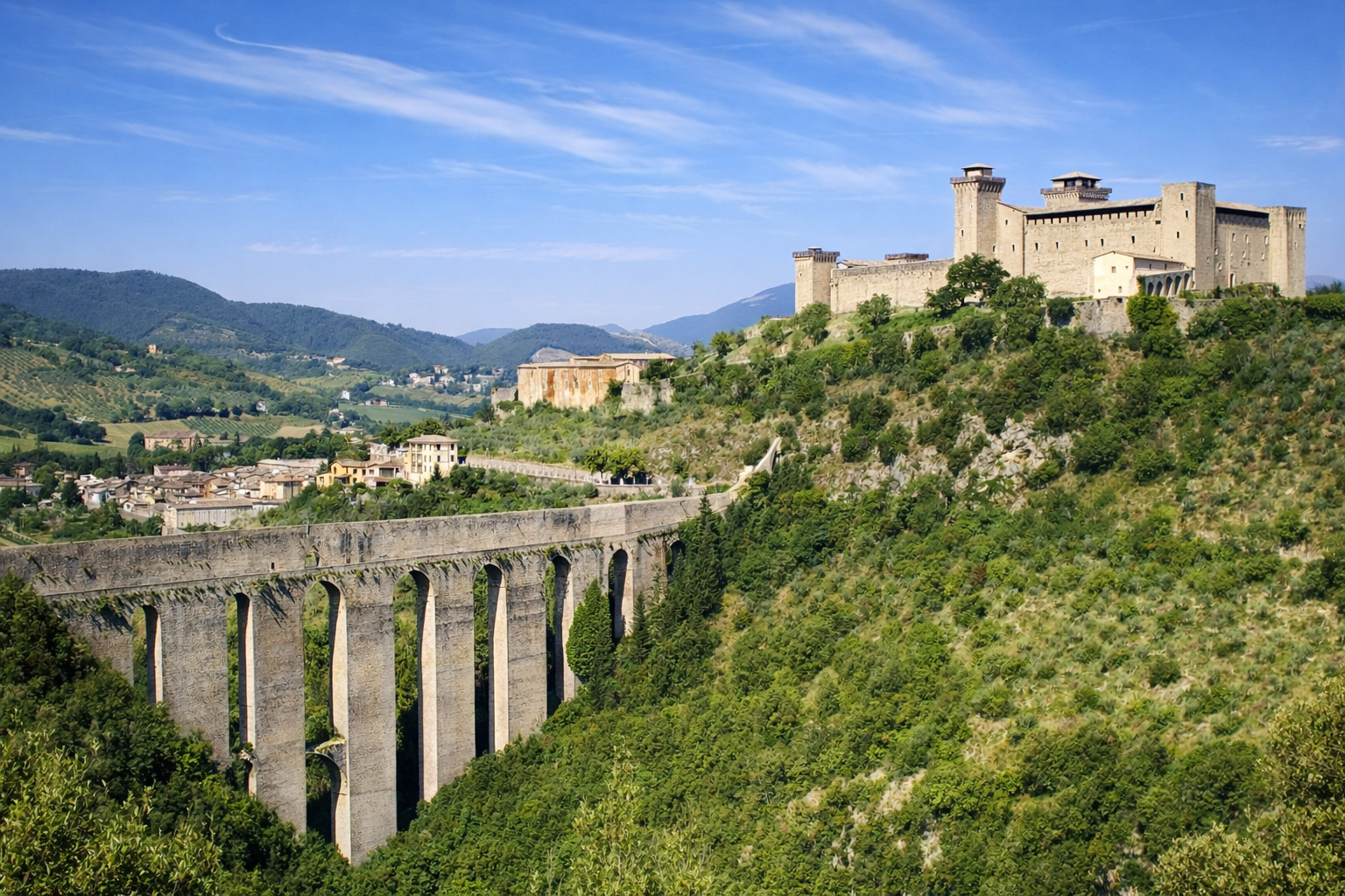 Panoramabild auf Spoleto
