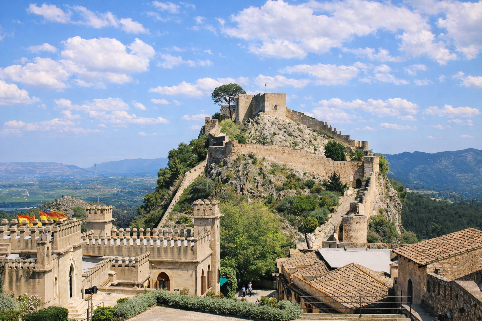 Panorama auf Xàtiva Castle