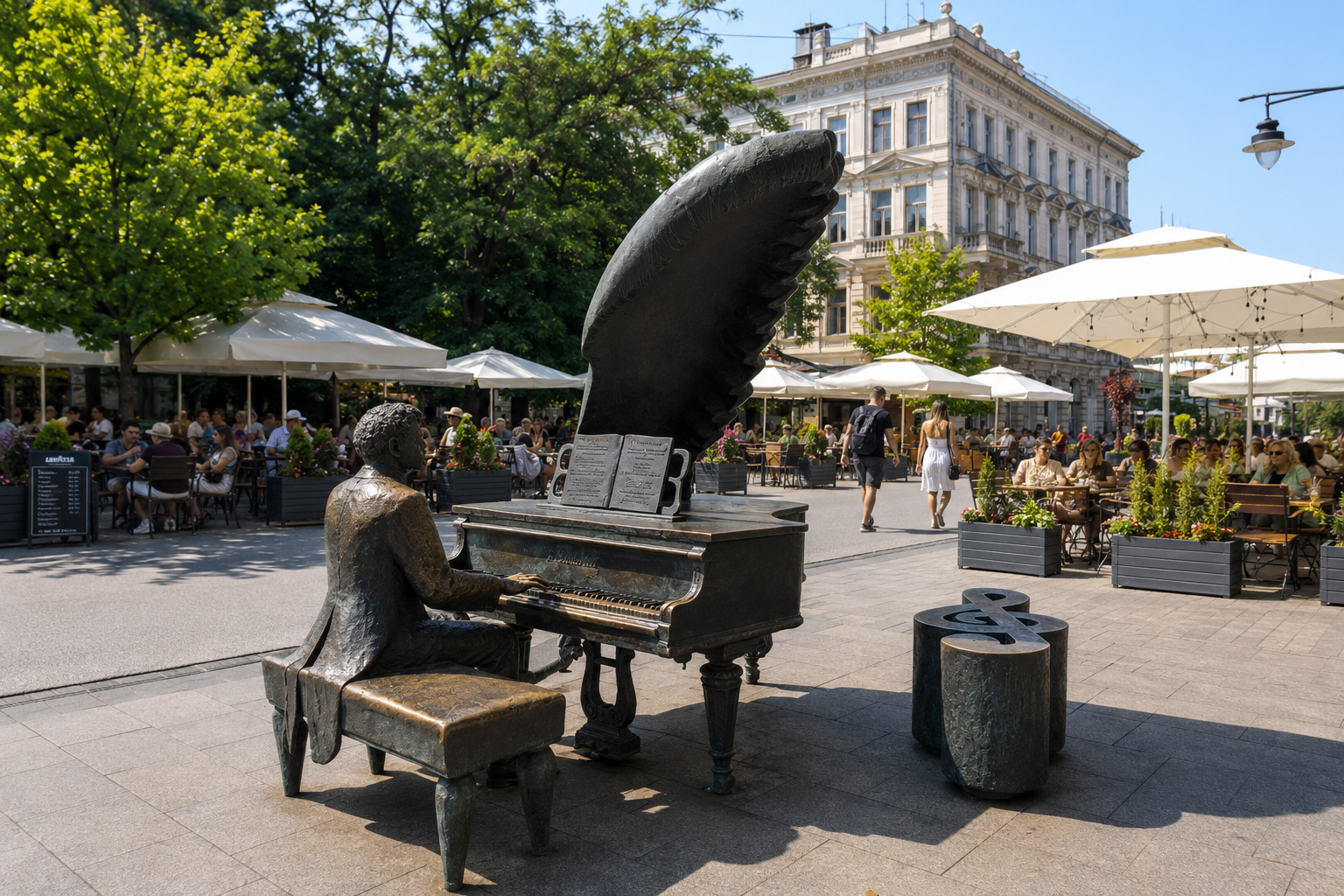 Arthur-Rubinstein-Denkmal in Łódź