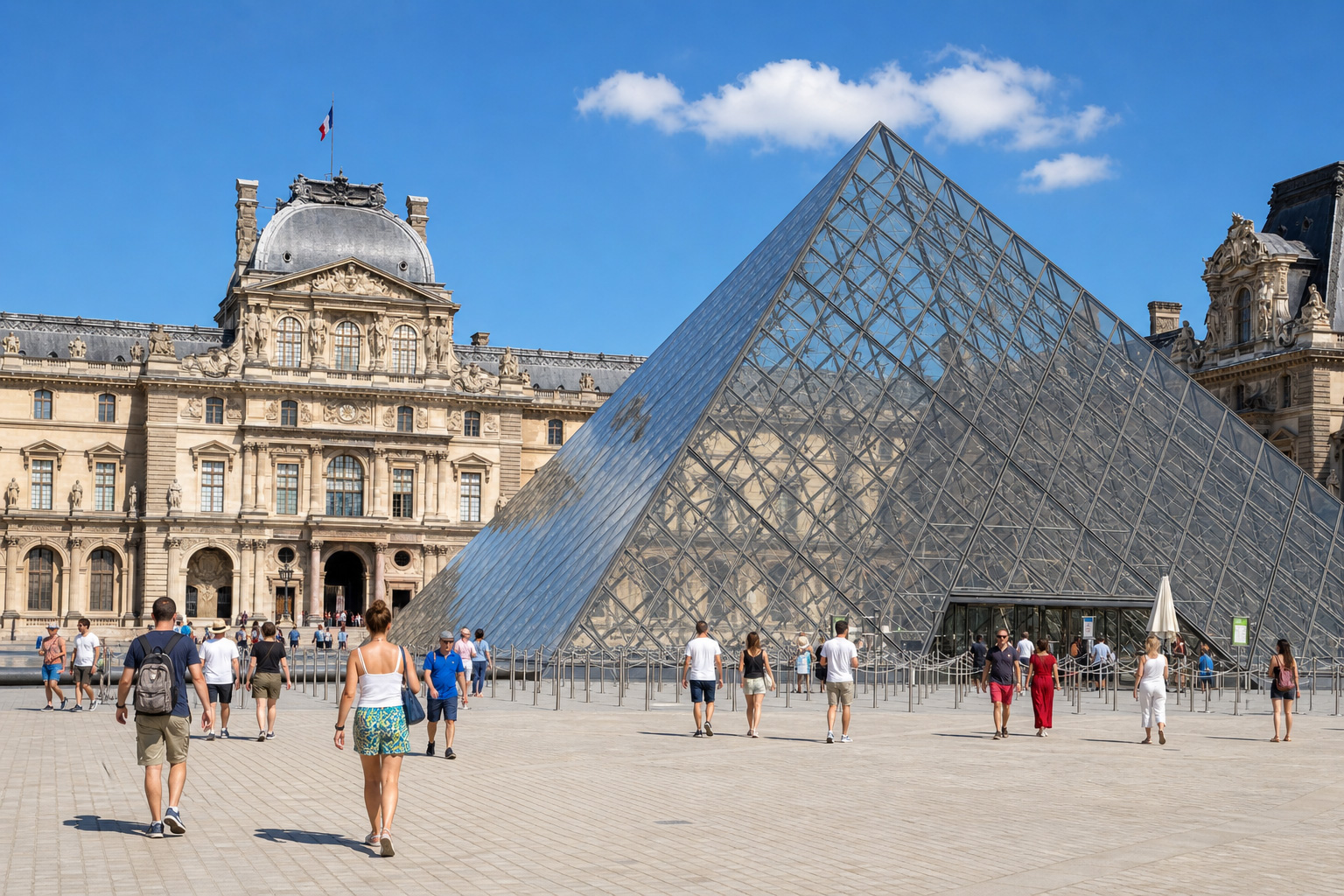 Louvre-Palast und Hof