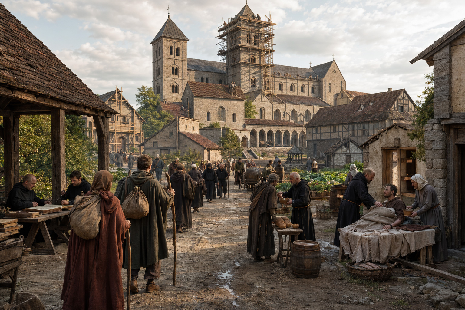 Kloster-, Kirchen- und Wallfahrtsstadt im Mittelalter