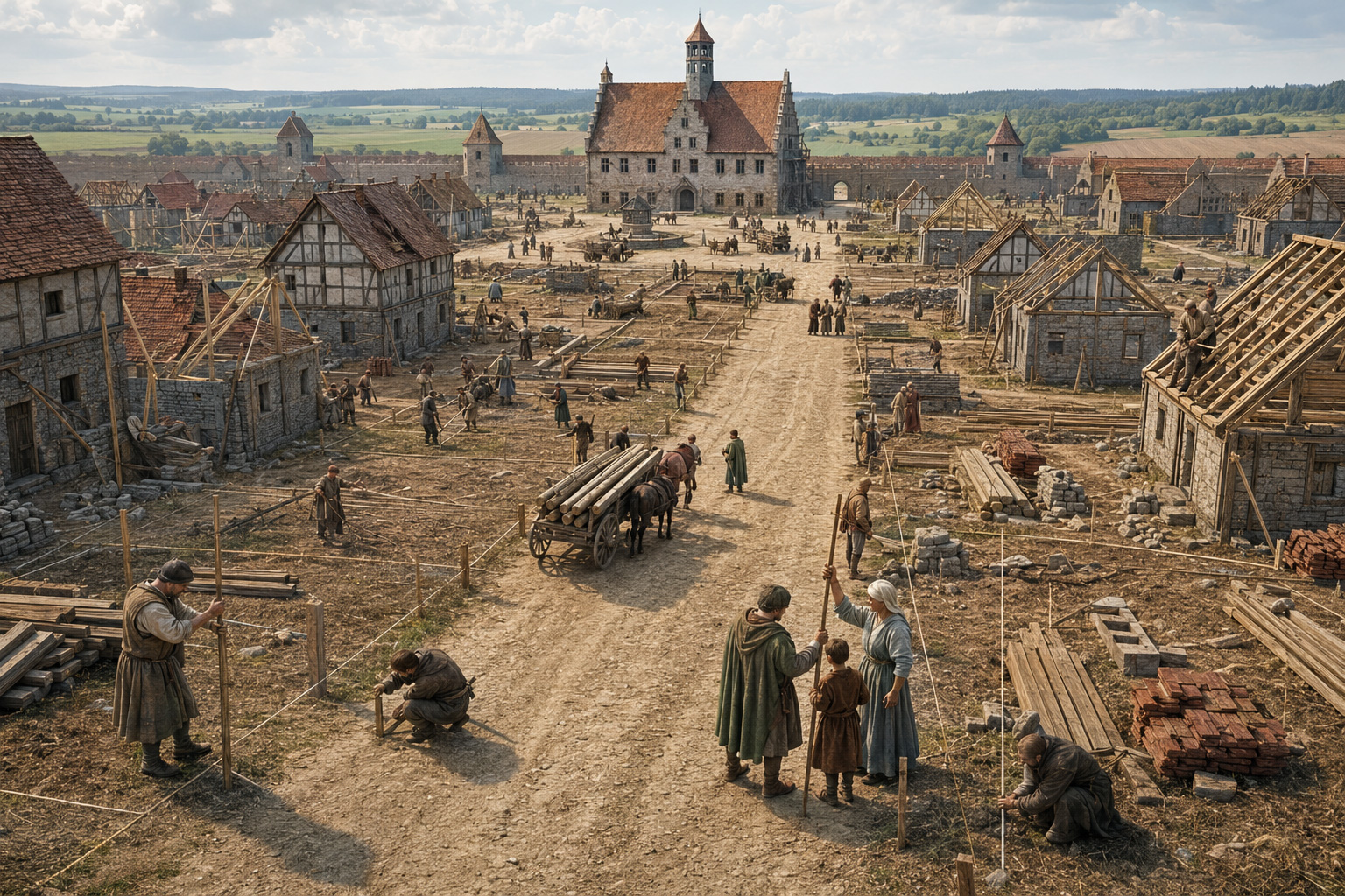 Plan- und Kolonistenstadt im Mittelalter