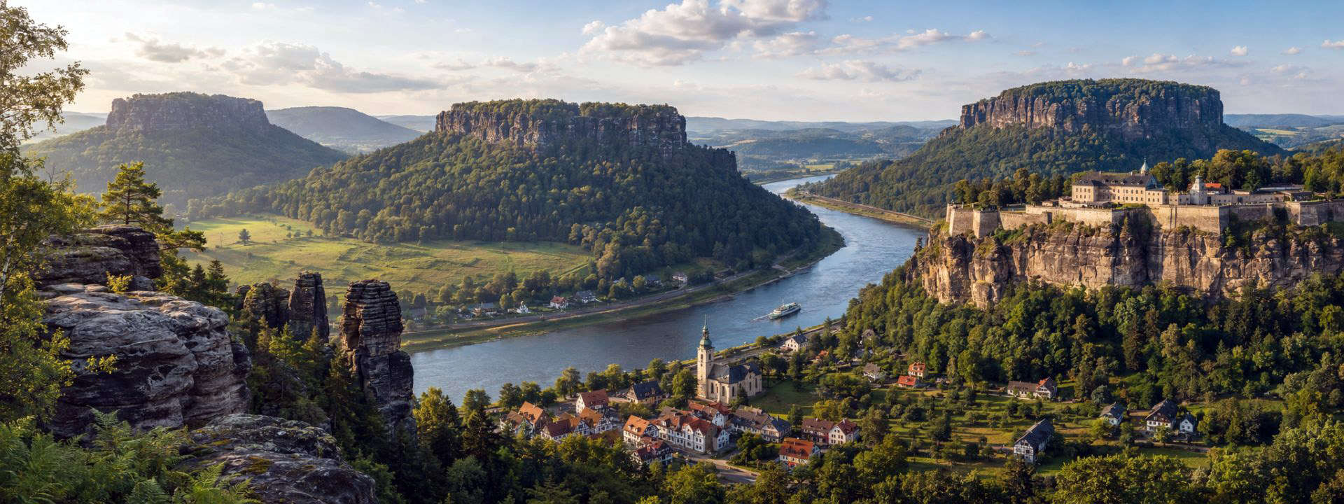 Panoramaansicht von Ostdeutschland