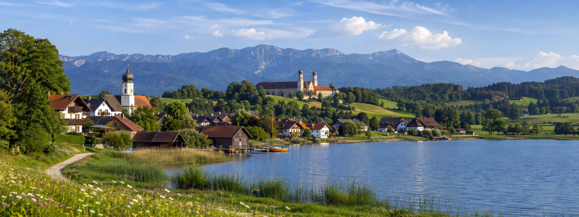 Panoramaansicht von Süddeutschland