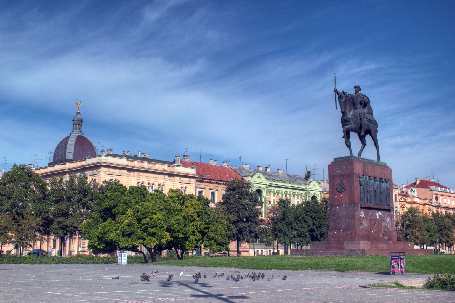 Das Reiterstandbild von König Tomislav im Stadtpark